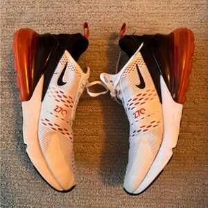 Nike Air Max 270 White and Red with Black Accents